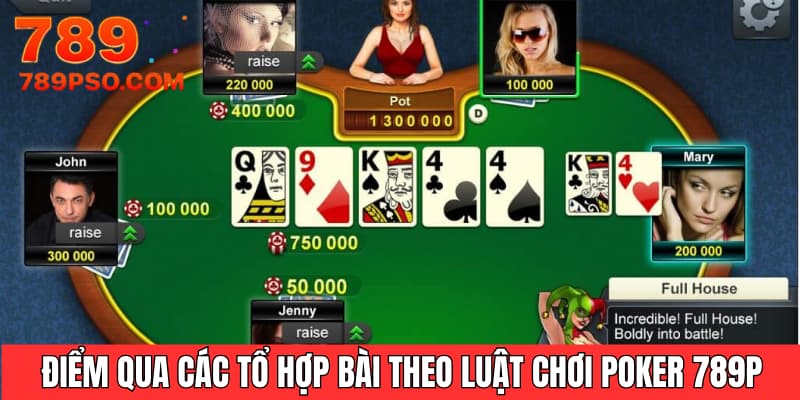 Điểm qua các tổ hợp bài theo luật chơi Poker