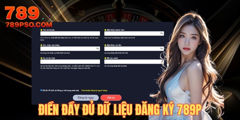 Điền đầy đủ dữ liệu trong form
